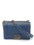 CHANEL Pre-Owned 2016-2017 small Boy Chanel shoulder bag - Blue