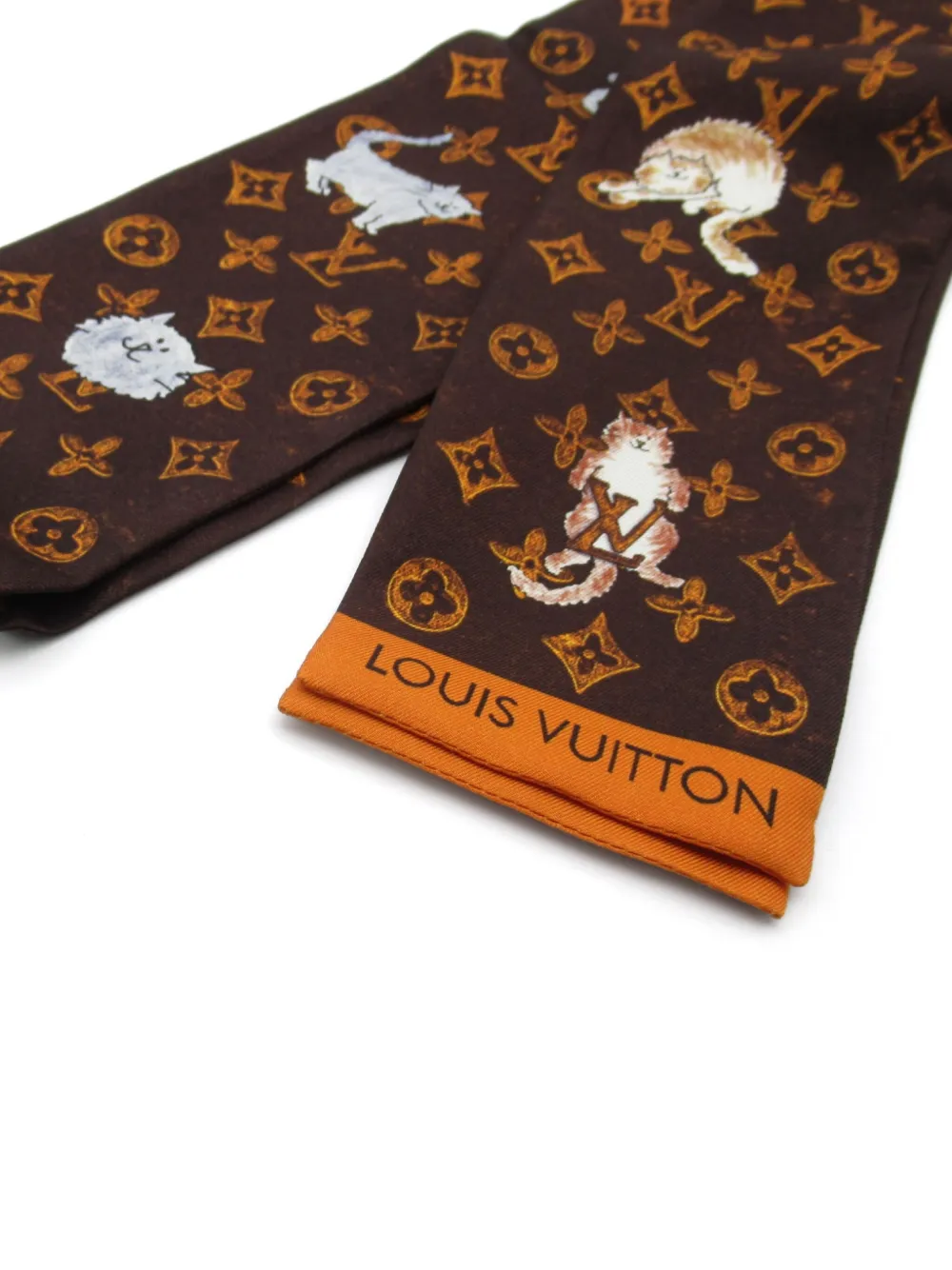 Louis Vuitton Pre-Owned 2018 printed silk scarf - Bruin