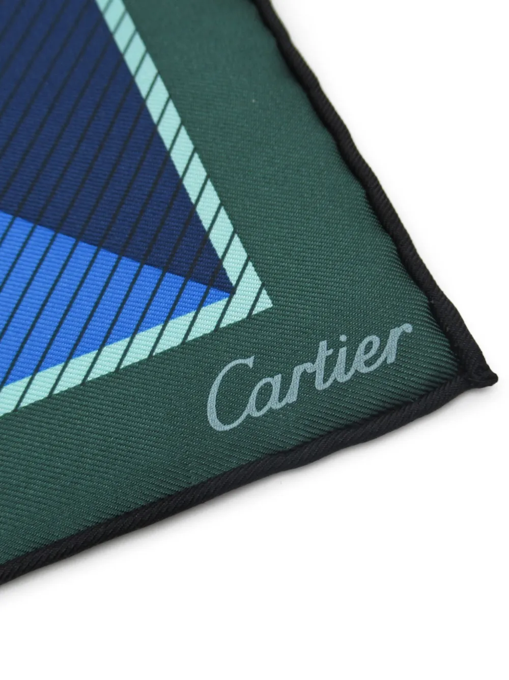 Cartier 2020s silk scarf - Blauw