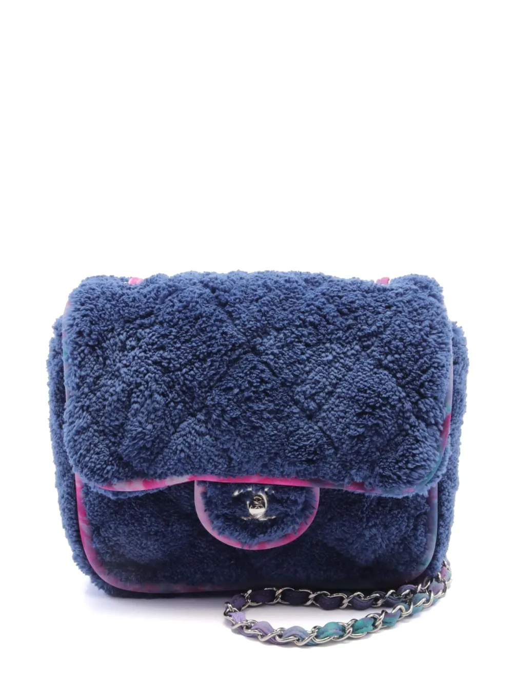 CHANEL Pre-Owned 2020-2021 Mixed Fiber ショルダーバッグ - ブルー CHANEL Pre-Owned 2020-2021 Mixed Fiber ショルダーバッグ - ブルー