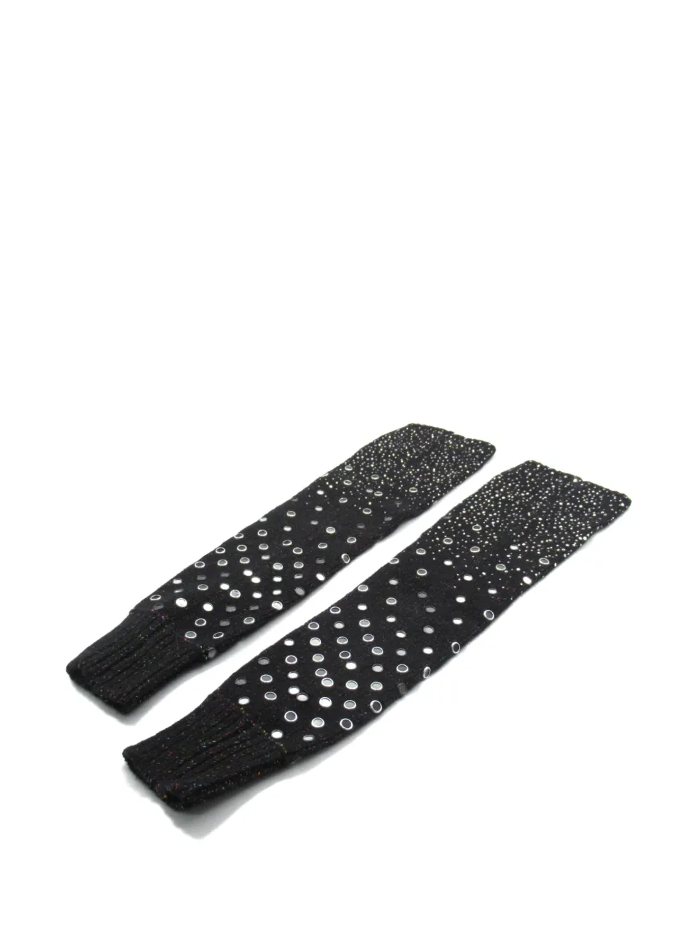 CHANEL Pre-Owned 1986-1988 stud-embellishment arm covers - Zwart