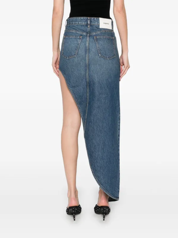 スカート COPERNI Woman Skirt Blue COPJ24F2008 BLU Coperni one-leg Denim Skirt | Blue | FARFETCH