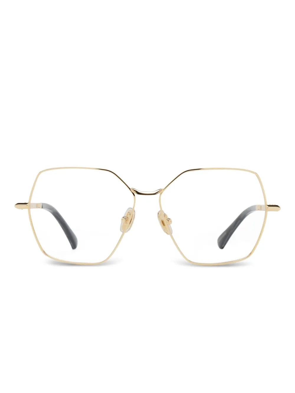 Max Mara Eyewear geometric-frame glasses | Gold | Image 1