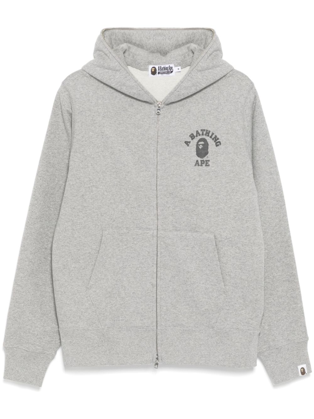 A BATHING APE® logo-printed hoodies - Grey