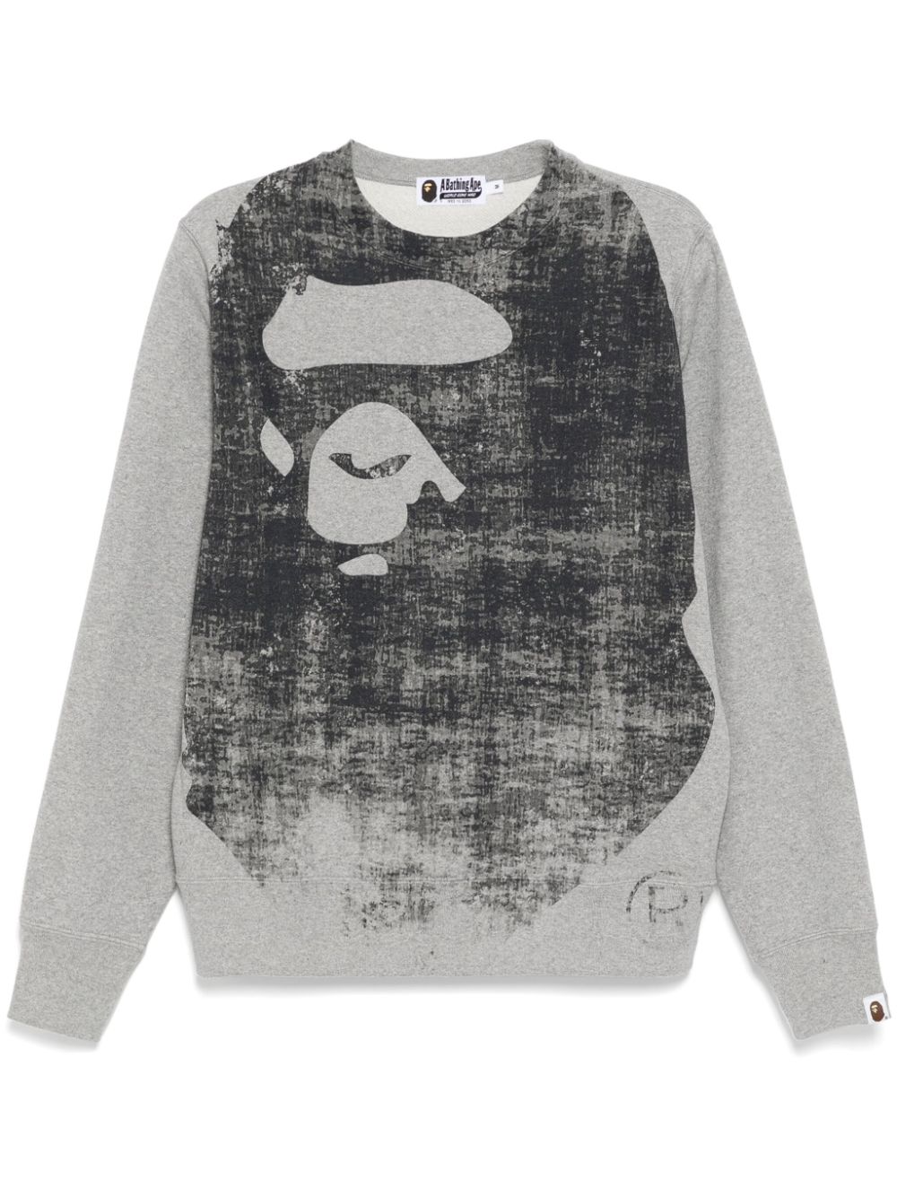 A BATHING APE® faded-printed sweater - Grey