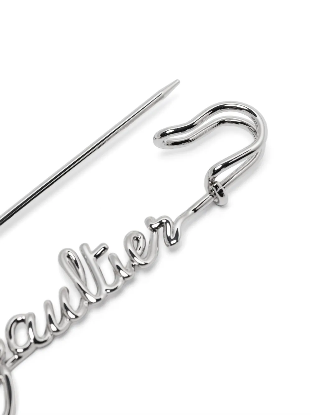 Jean Paul Gaultier Veiligheidsspeld verfraaid met logo - Zilver