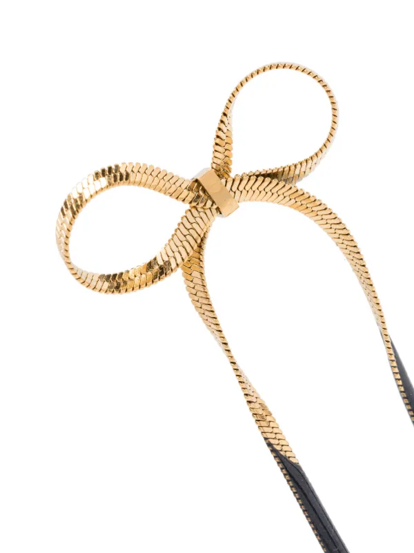 【関税込み】Ottolinger ゴールド＆ブラック Laced Bow ピアス Ottolinger Laced Bow Earrings | Gold | FARFETCH JO