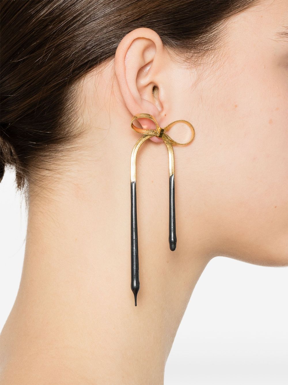 Ottolinger laced bow earrings - Gold