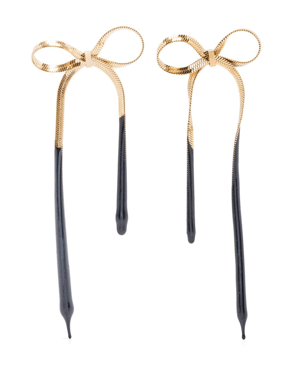 Ottolinger laced bow earrings - Gold