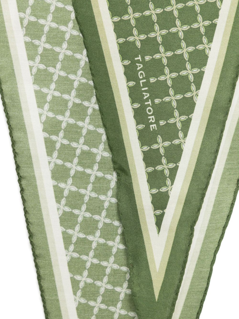 Tagliatore geometric-print scarf - Green