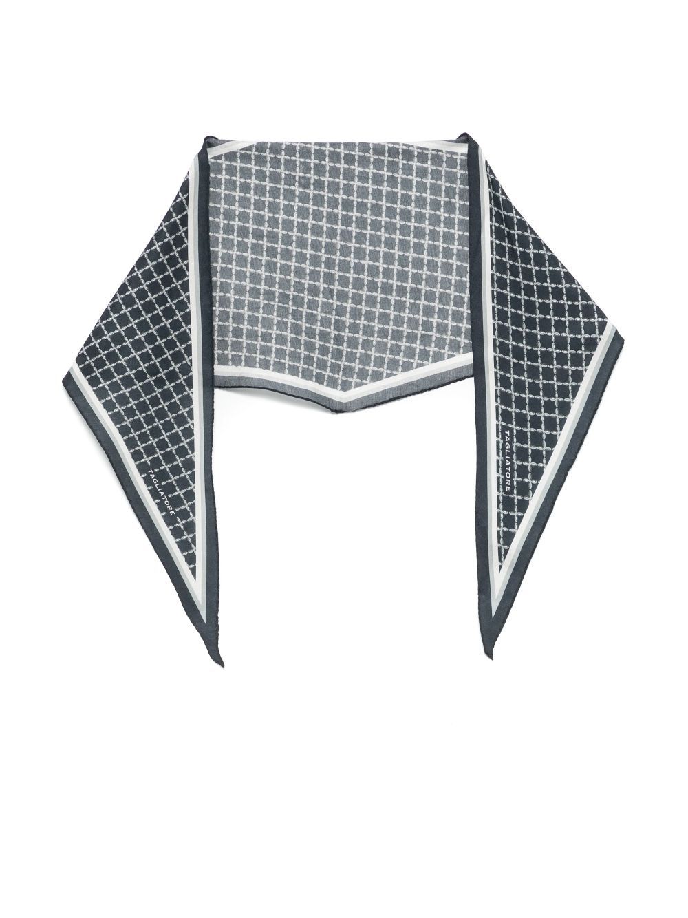 TAGLIATORE GRID-PATTERN POCKET SQUARE