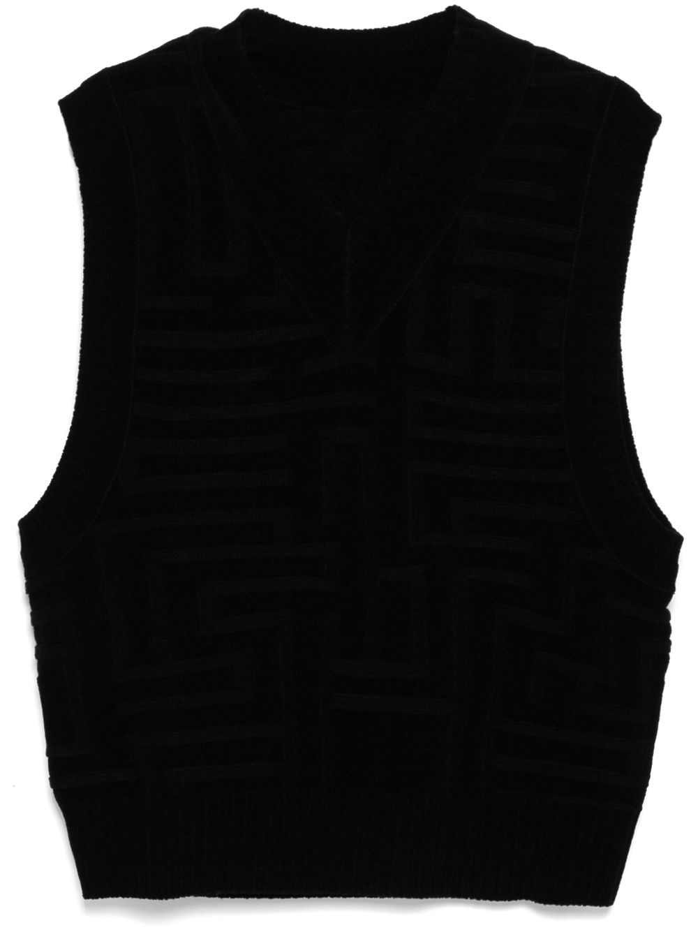 Choices Jacquard knitted vest