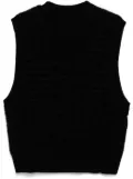 TEAM WANG design Choices jacquard vest - Black