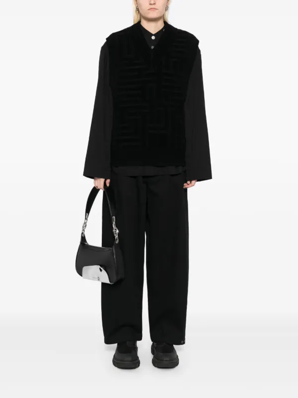 TEAM WANG Design Choices Jacquard Vest | Black | FARFETCH CA