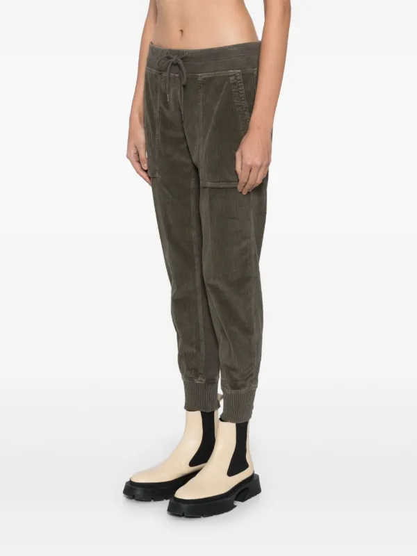 James Perse Corduroy Mixed Media Trousers | Green | FARFETCH