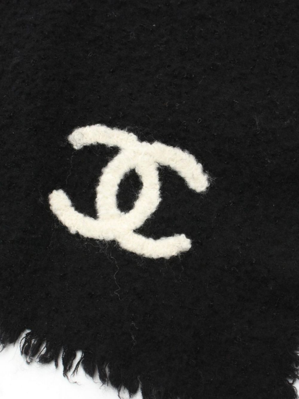 CHANEL Pre-Owned 1986-1988 sjaal met CC-logo - Zwart