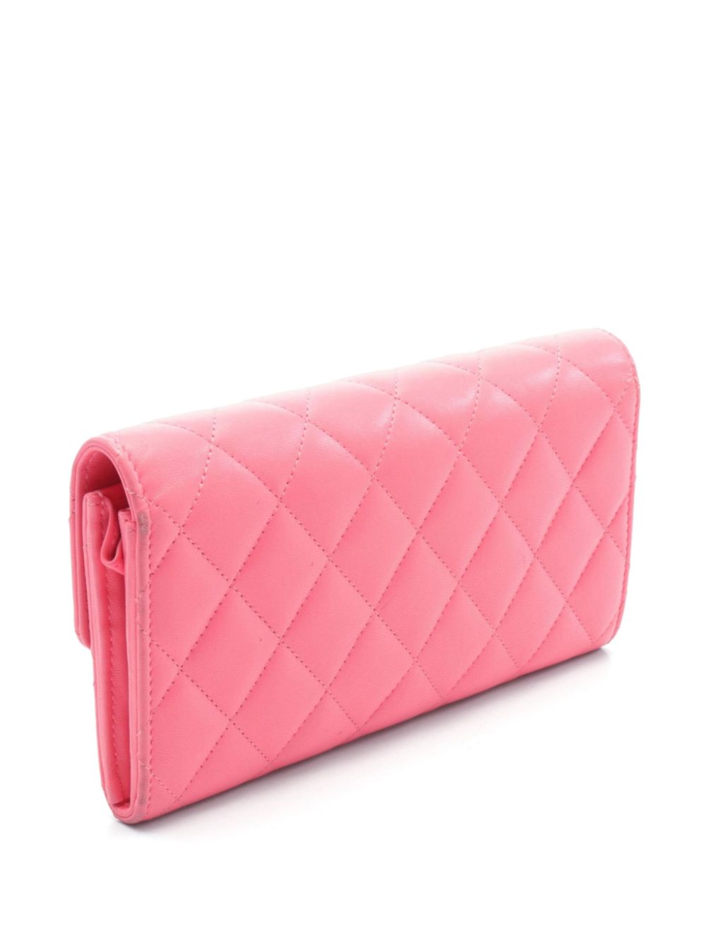 CHANEL Pre-Owned 2021 Interlocking CC-logo long wallet - Roze