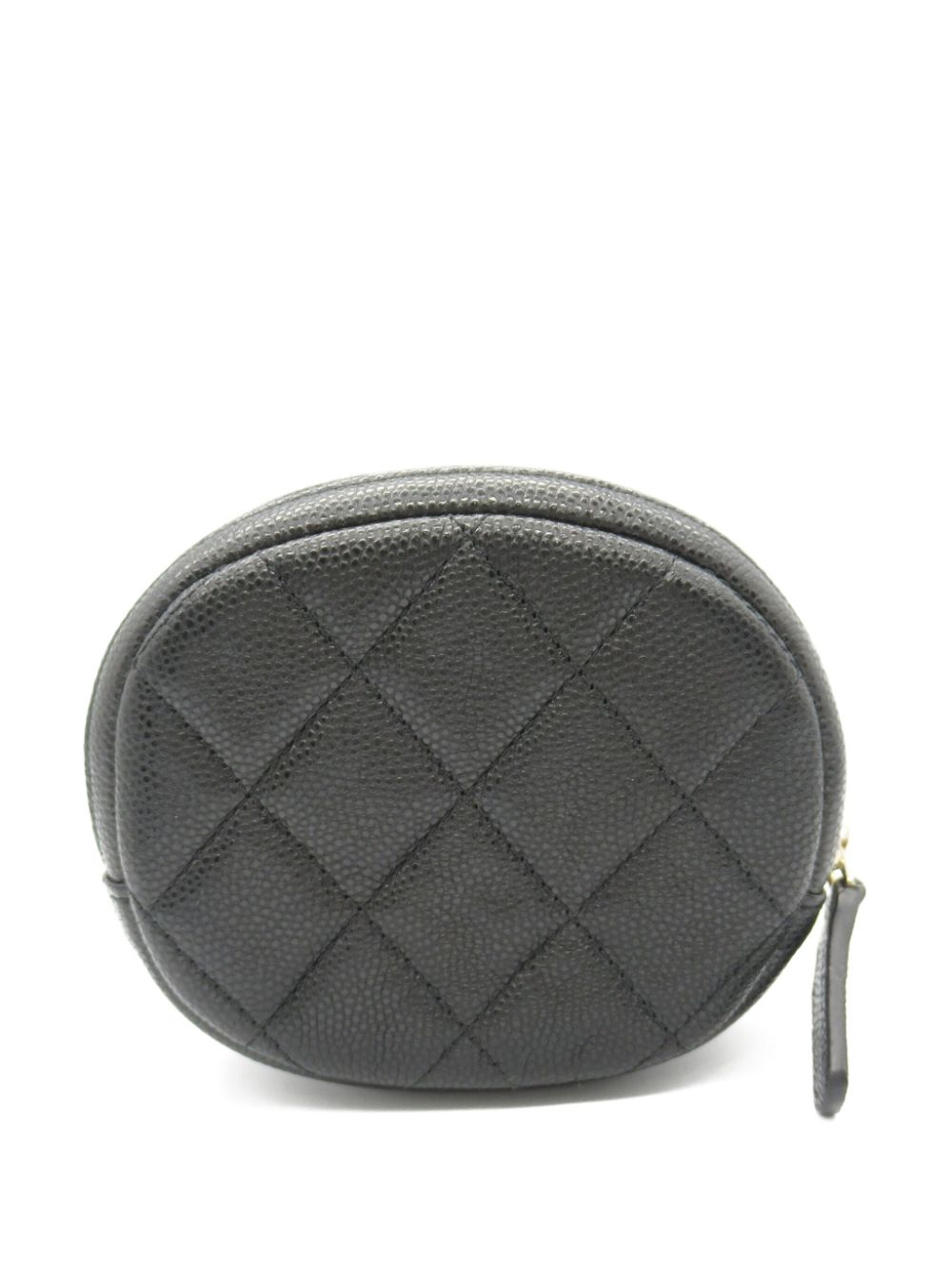 CHANEL Pre-Owned 2019 diamond-quilted coin purse - Zwart