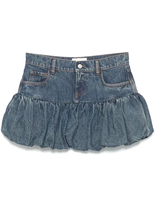 Minijupe en jean à ourlet froncé - Coperni - Modalova