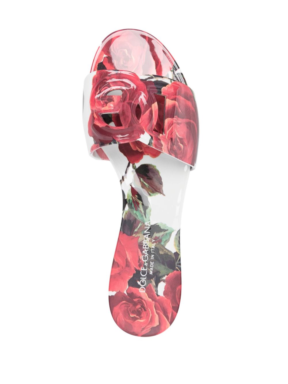 Dolce & Gabbana floral slides Wit