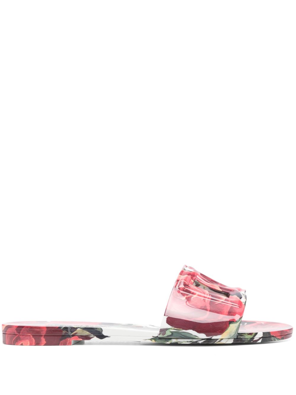 Dolce & Gabbana floral slides Wit