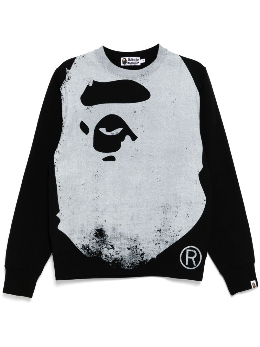 A BATHING APE® faded-printed sweater – Black