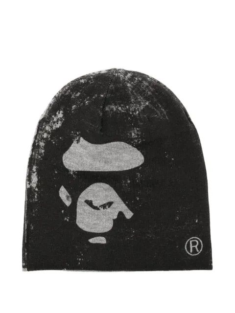 A BATHING APE® logo-printed beanie