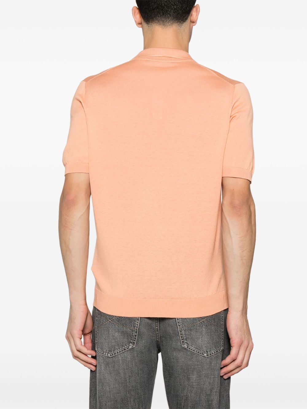 TAGLIATORE FINE-KNIT POLO SHIRT