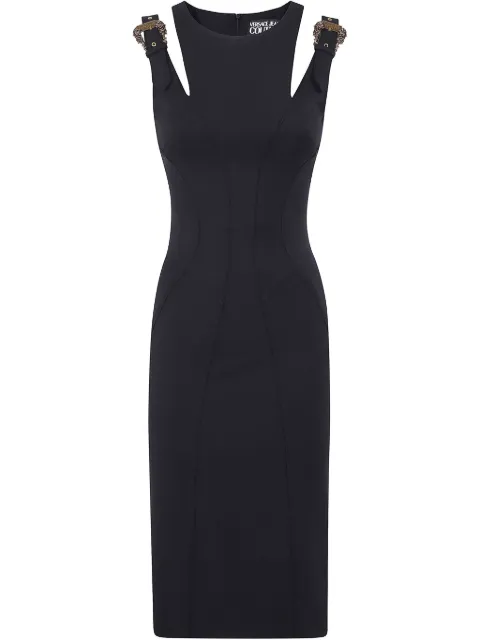 Versace Jeans Couture logo-buckle midi dress