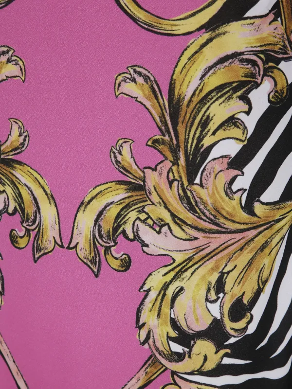 ワンピース VERSACE JEANS MINI DRESS WITH \"OUTLINE BAROQUE\" PRINT Versace Jeans Couture Mini Dress 