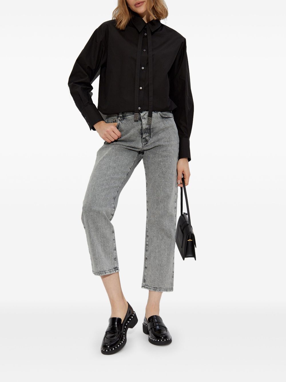 Fabiana Filippi cotton straight jeans - Grijs