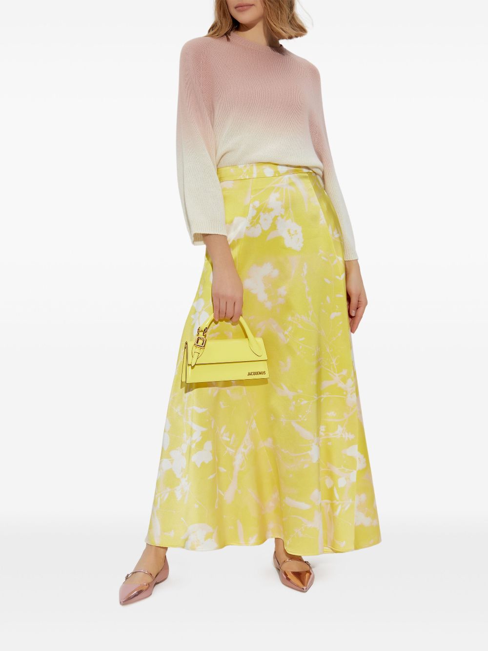 Fabiana Filippi x Lucia Cristiani tilia-print maxi skirt - Geel