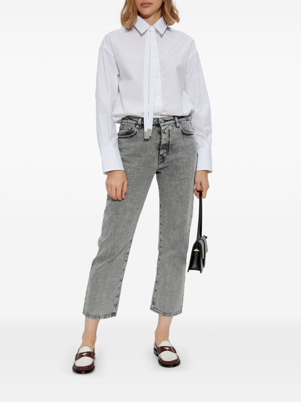 Fabiana Filippi tie-embellished shirt - Wit