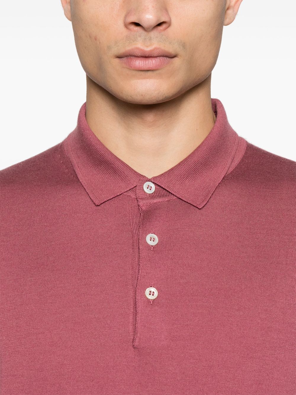 TAGLIATORE FINE-KNIT POLO SHIRT