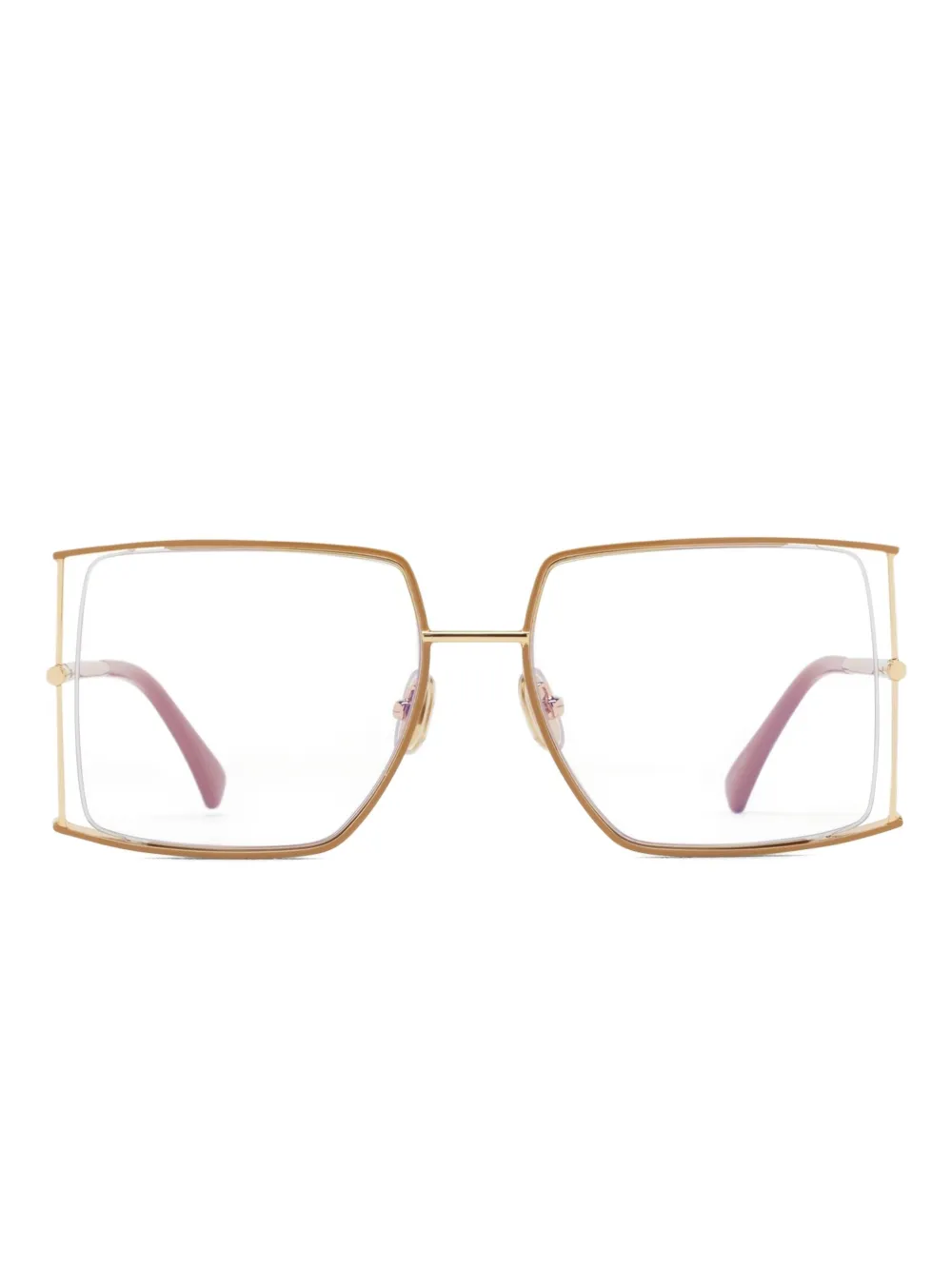 Max Mara Eyewear Occhiali squadrati - Oro
