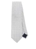 Tagliatore patterned-jacquard tie - White