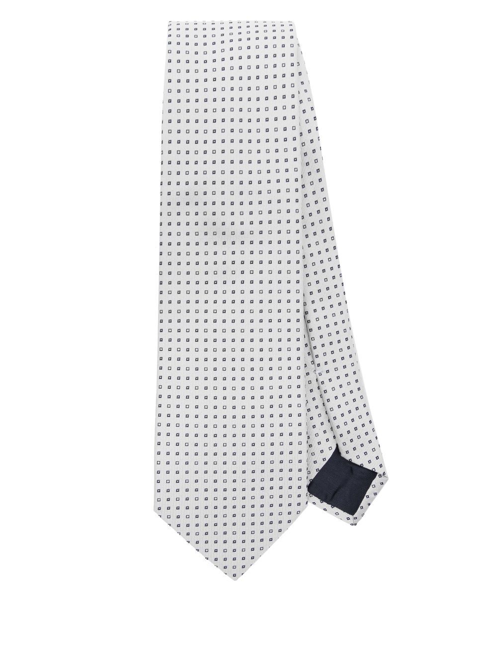 TAGLIATORE PATTERNED-JACQUARD TIE