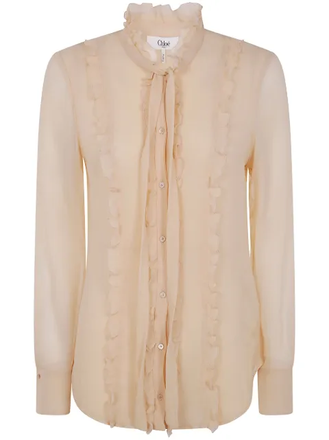 Chloé ruffled fitted blouse
