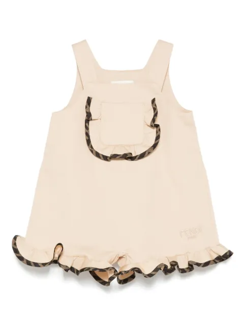 Fendi Kids romper con logo bordado