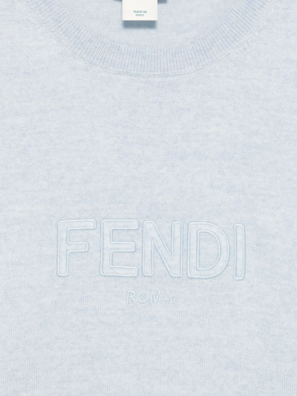 Fendi Kids Trui met mélange-effect Blauw