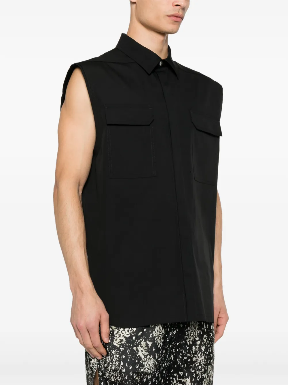 Rick Owens Jumbo SL gilet Zwart