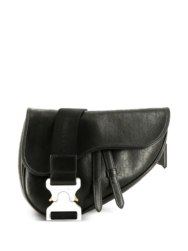Dior Pre-owned 2020s Saddle Galaxy Shoulder Bag in Black