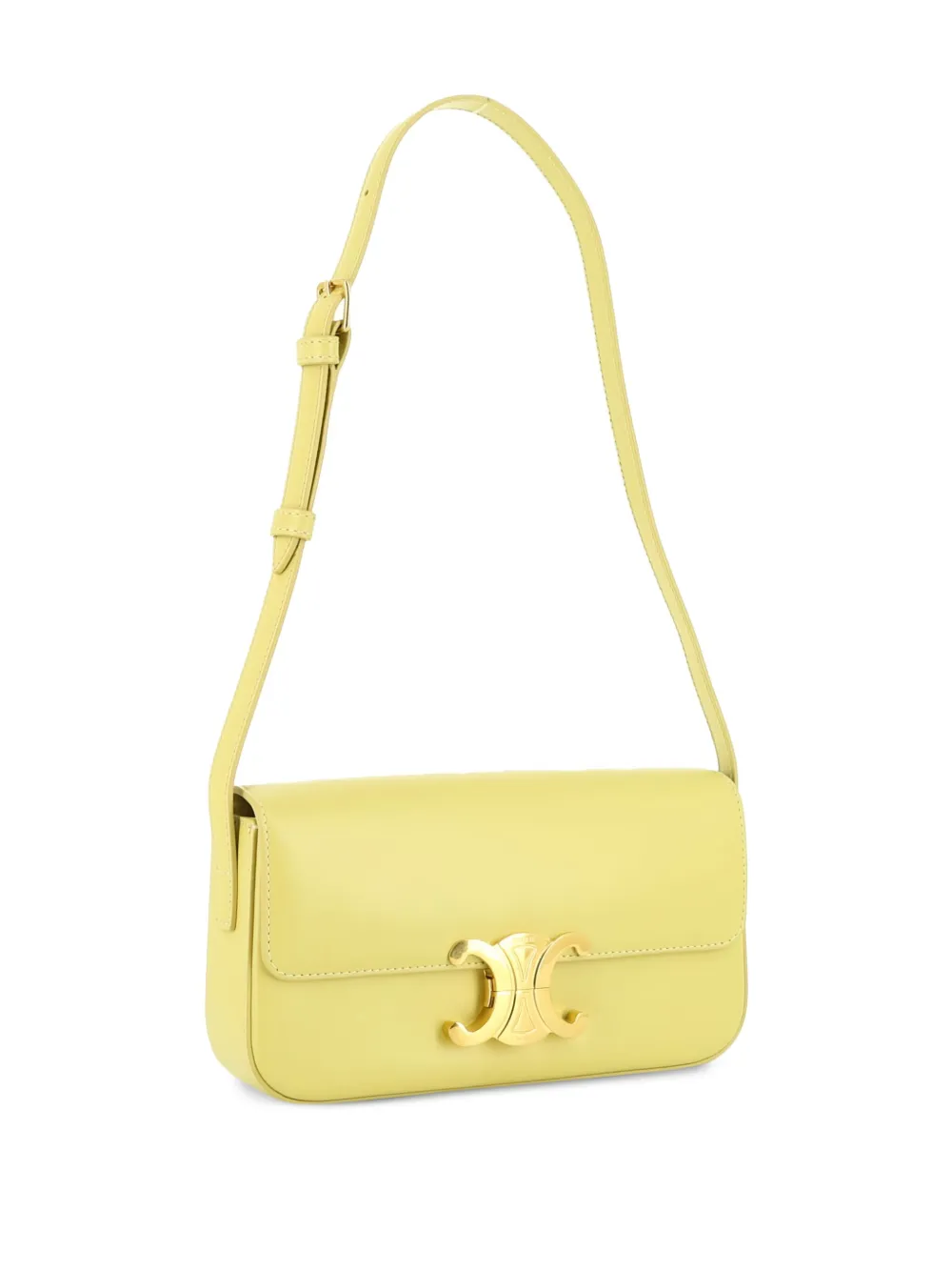 Pre-owned Celine 2020s Claude Handbag In 黄色