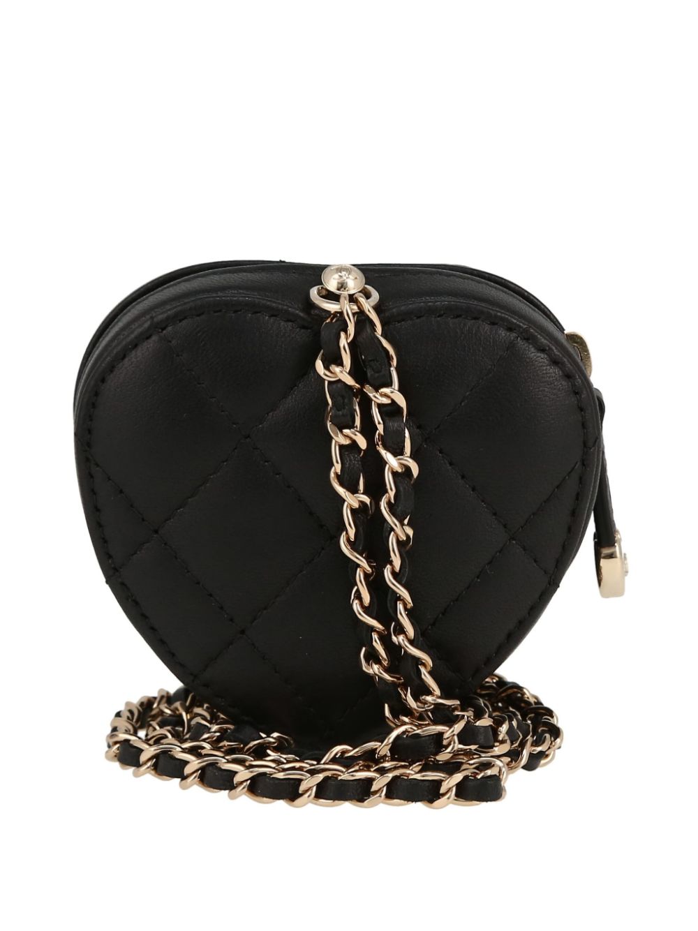 CHANEL Pre-Owned 2021 heart shoulder bag - Zwart