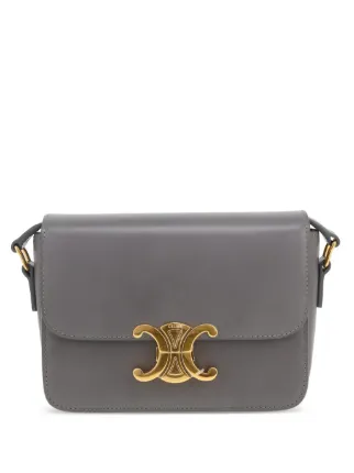 Celine Pre-Owned Bolsa Tiracolo Teen Triomphe | Cinza | FARFETCH BR
