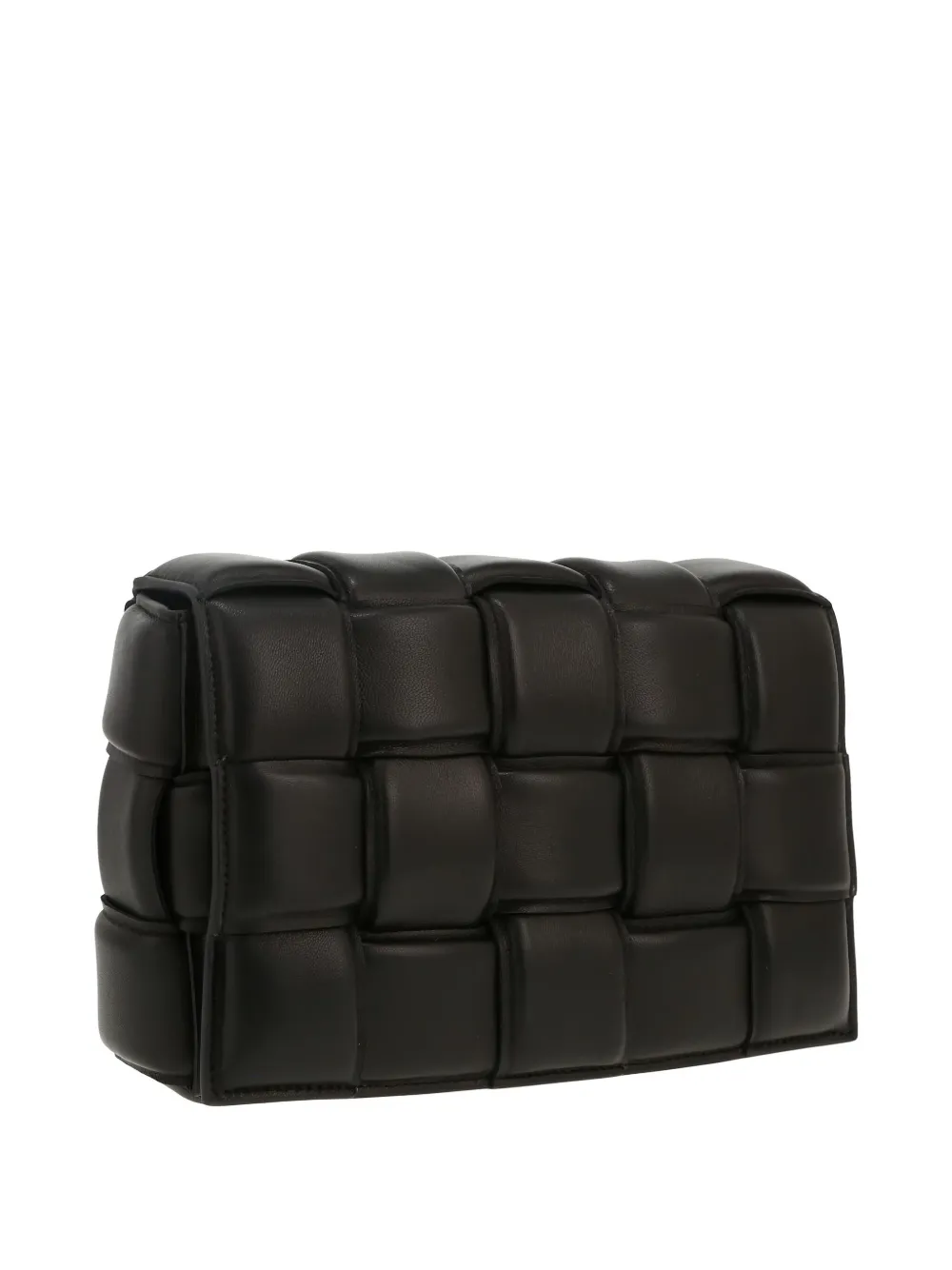 Pre-owned Bottega Veneta 2020s Cassette Padded Shoulder Bag In Black