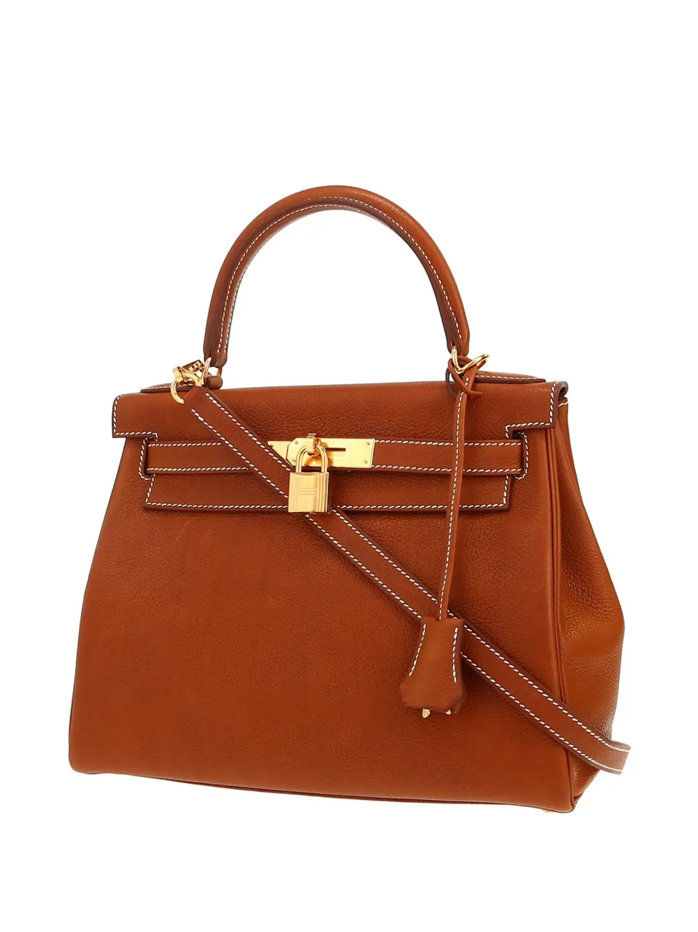 Pre-owned Hermes 2023 Kelly 28 Handbag In Brown