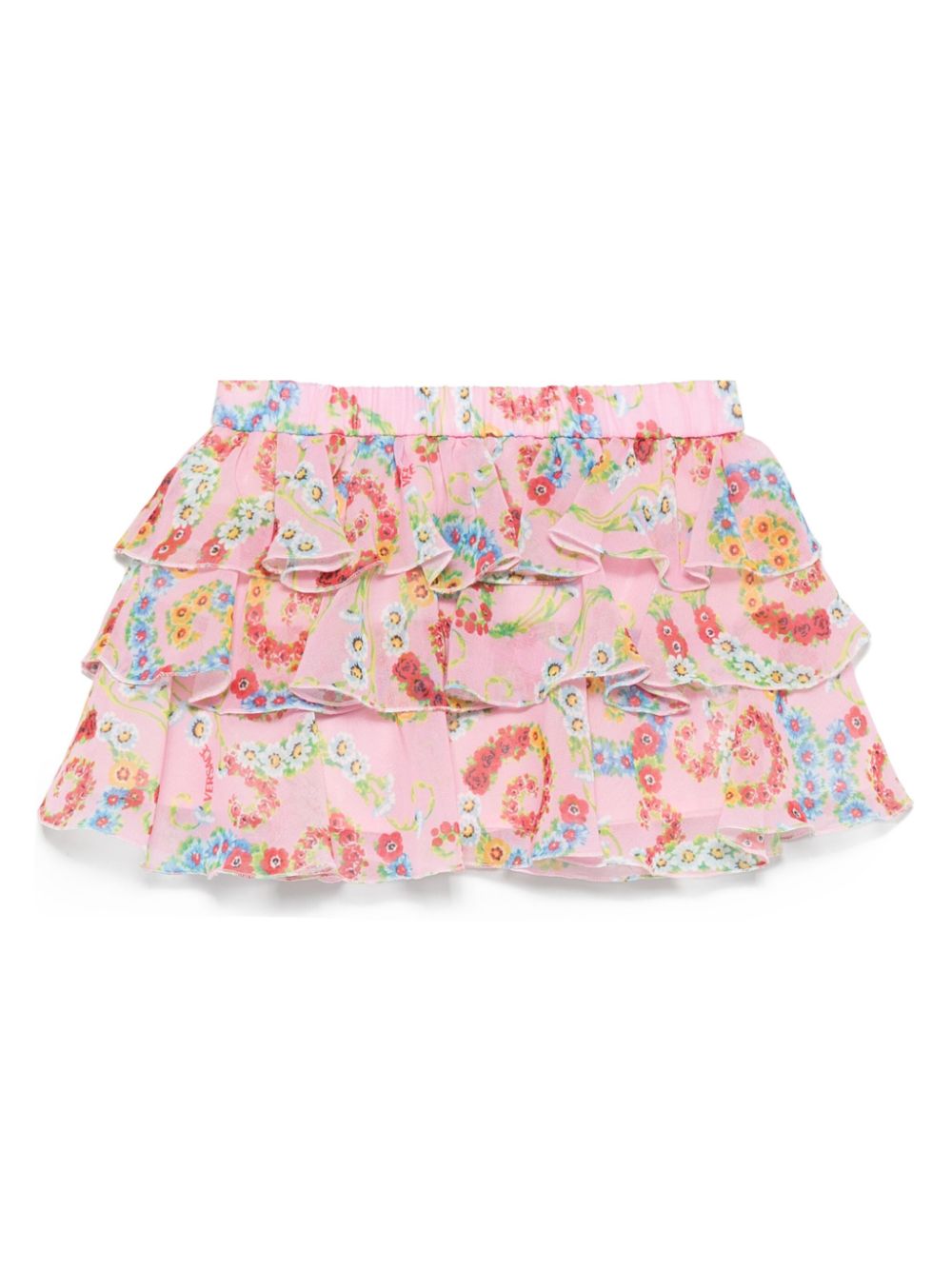 Versace Kids Barroco Flowers skirt - Pink