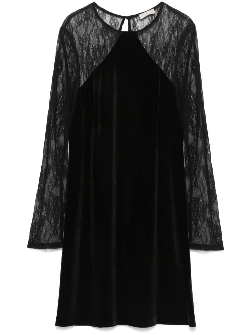 LIU JO lace-panel mini dress - Black