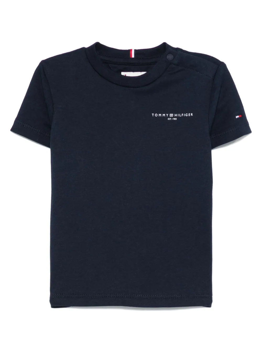 Shop Tommy Hilfiger Junior Logo-print T-shirt In 蓝色